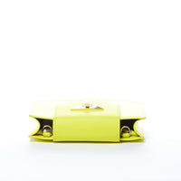 Thumbnail for Mary Bright Yellow Small Crossbody Leather Wristlet -