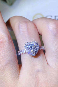 Thumbnail for 1 Carat Moissanite Heart Ring