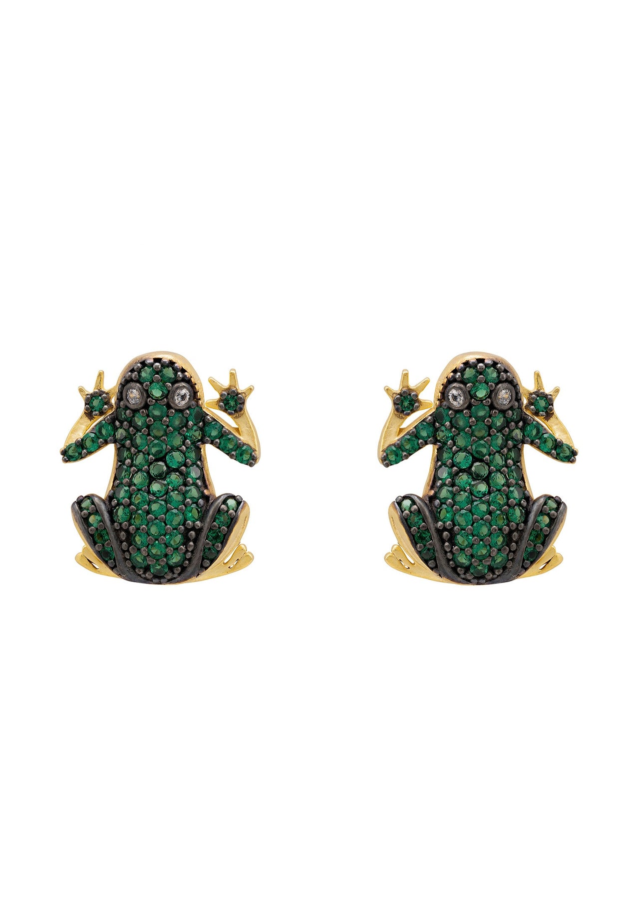 LATELITA - Leap Frog Stud Earrings Gold -