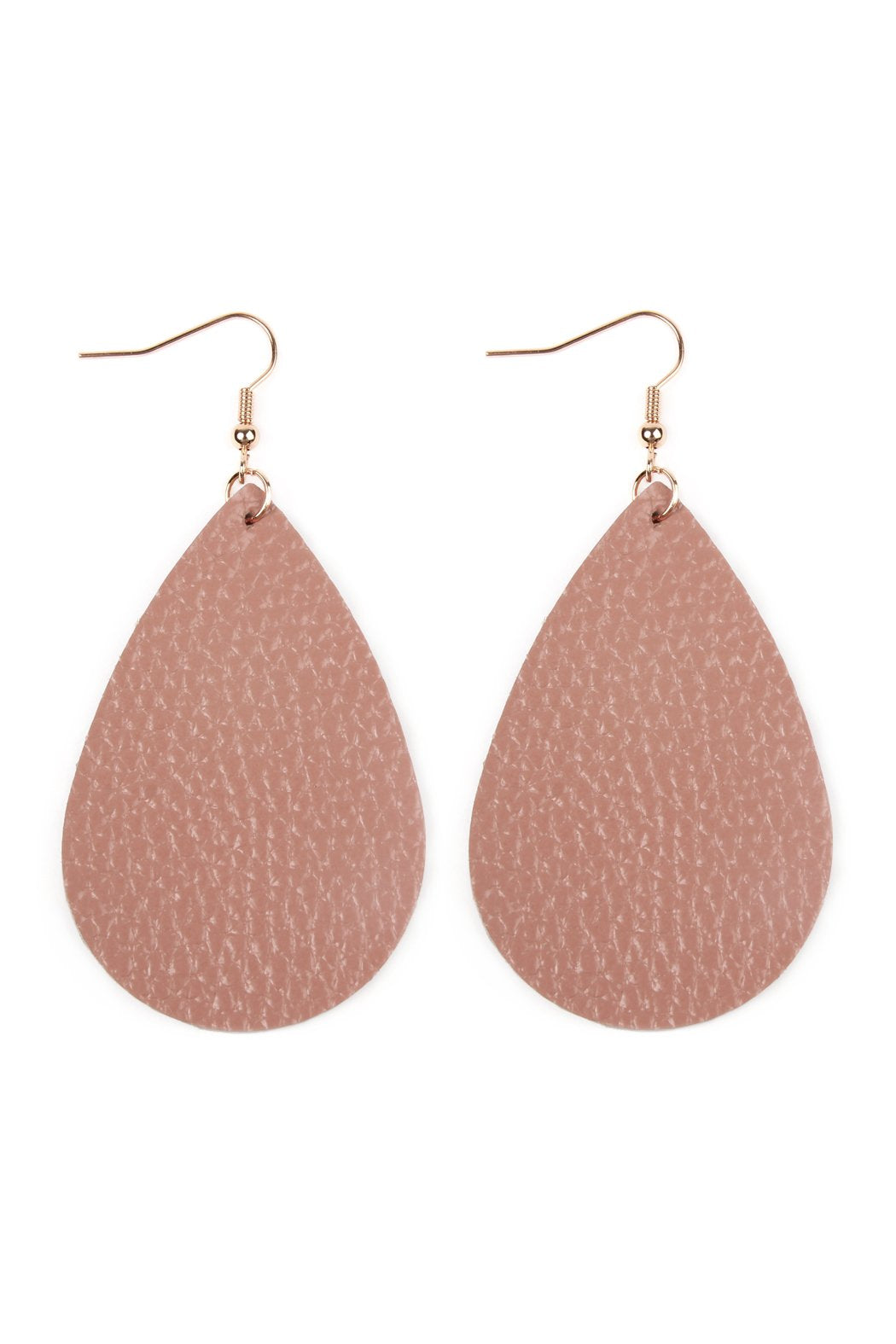 Teardrop Leather Earrings - 18 COLORS -