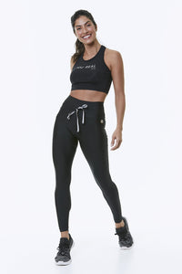 Thumbnail for Hellokini - Maya Black High Waisted Shiny Leggings -