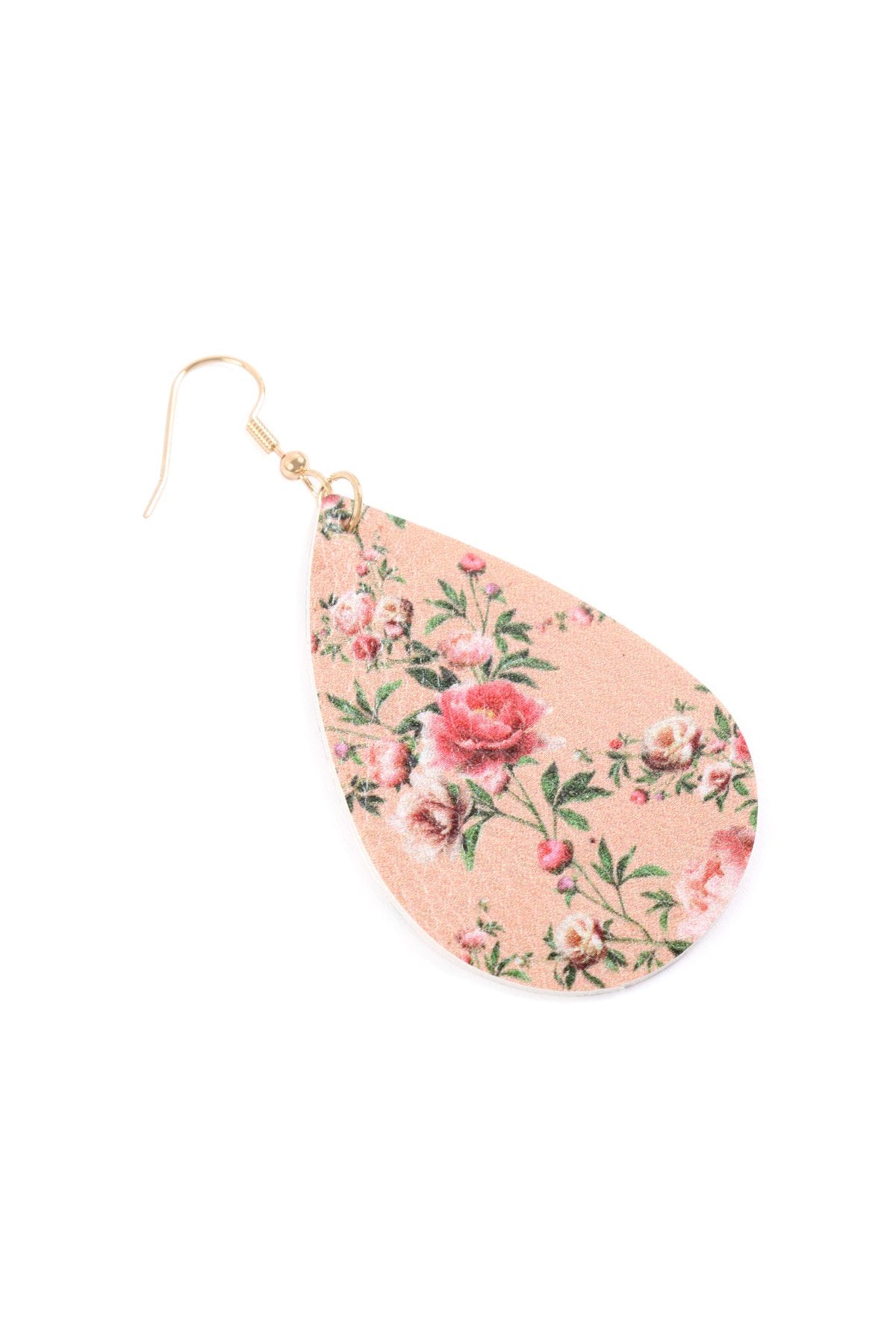 Floral Printed Pear-Shaped Earrings - 7 COLORS -