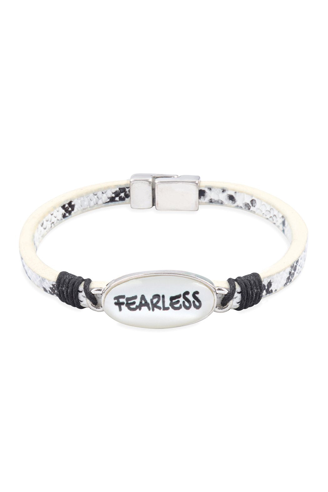 "Fearless" Animal Print Leather Magnet Bracelet - 4 COLORS - FINISHES -