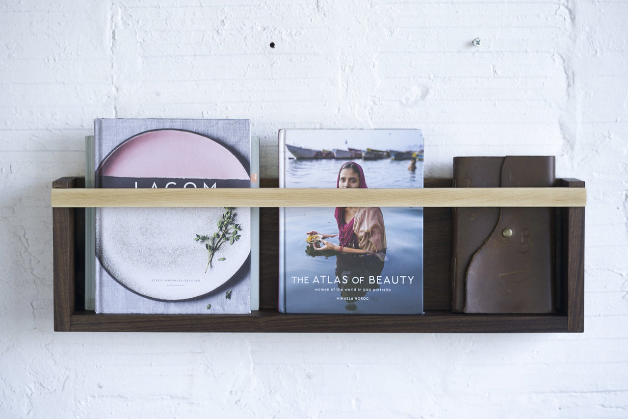 Iron Roots Design - Modern Magazine & Vinyl Wall Rack -