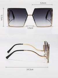 Thumbnail for BCNY - Chic Square Studded Frame Sungasses - 1 COLOR -