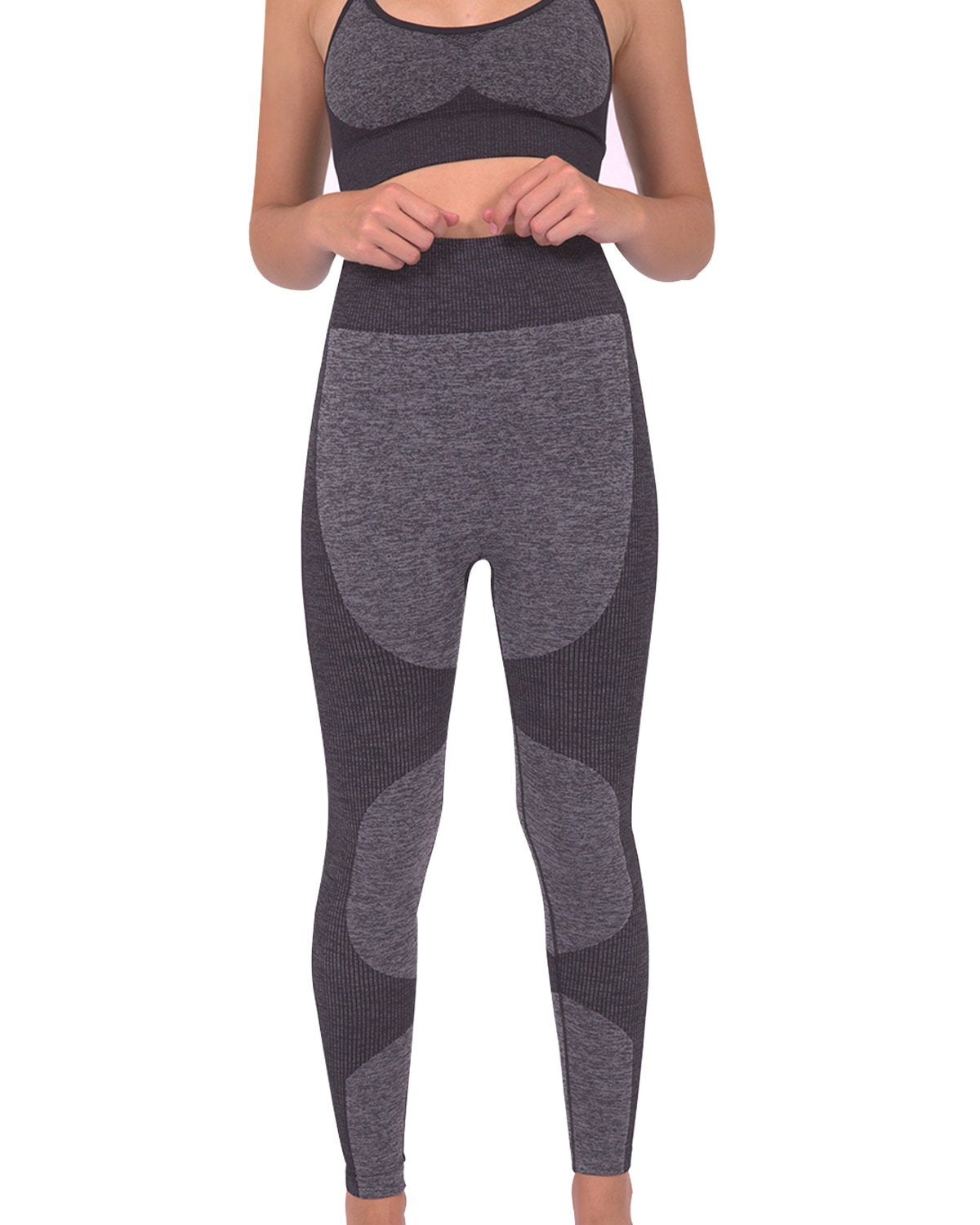 Savoy - Megara Seamless Legging With Striped Panels - Black - 1 COLOR -