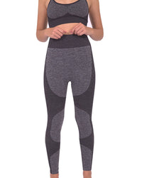 Thumbnail for Savoy - Megara Seamless Legging With Striped Panels - Black - 1 COLOR -