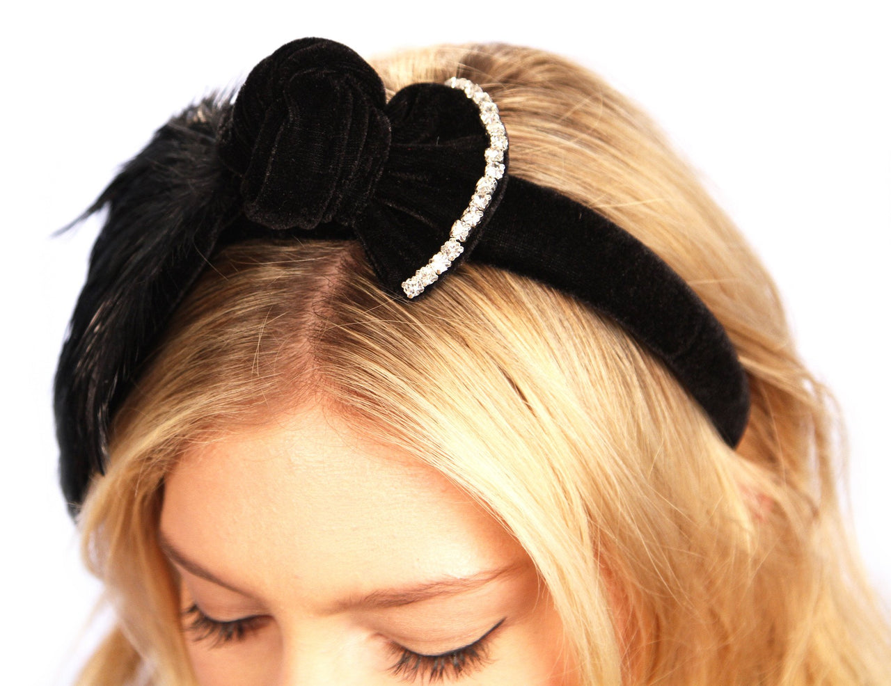 KRISTIN PERRY - Feathered Bow Headband - 1 COLOR -