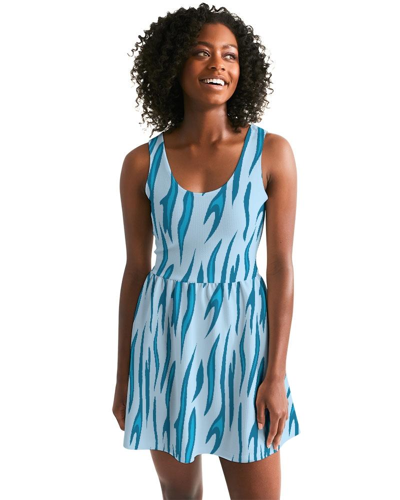 FYC - Women's Energizer Scoop Neck Casual and Fun Skater Dress - Beach or Everyday - 1 COLOR / PATTERN -