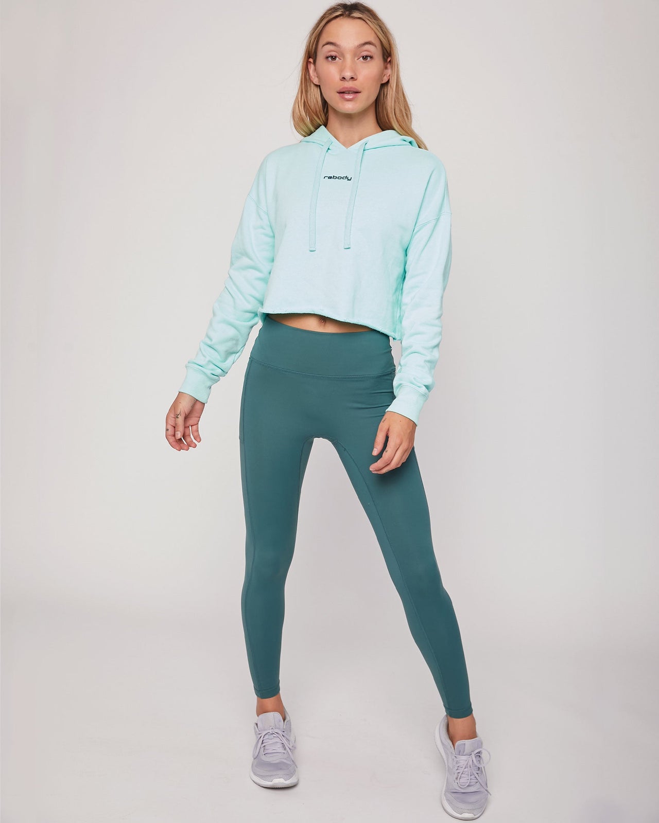 Rebody - French Terry Crop Hoody - Smooth Mint *Sustainable - 1 COLOR -