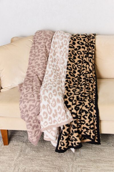 Cuddley Leopard Decorative Throw Blanket - T - 3 COLORS -