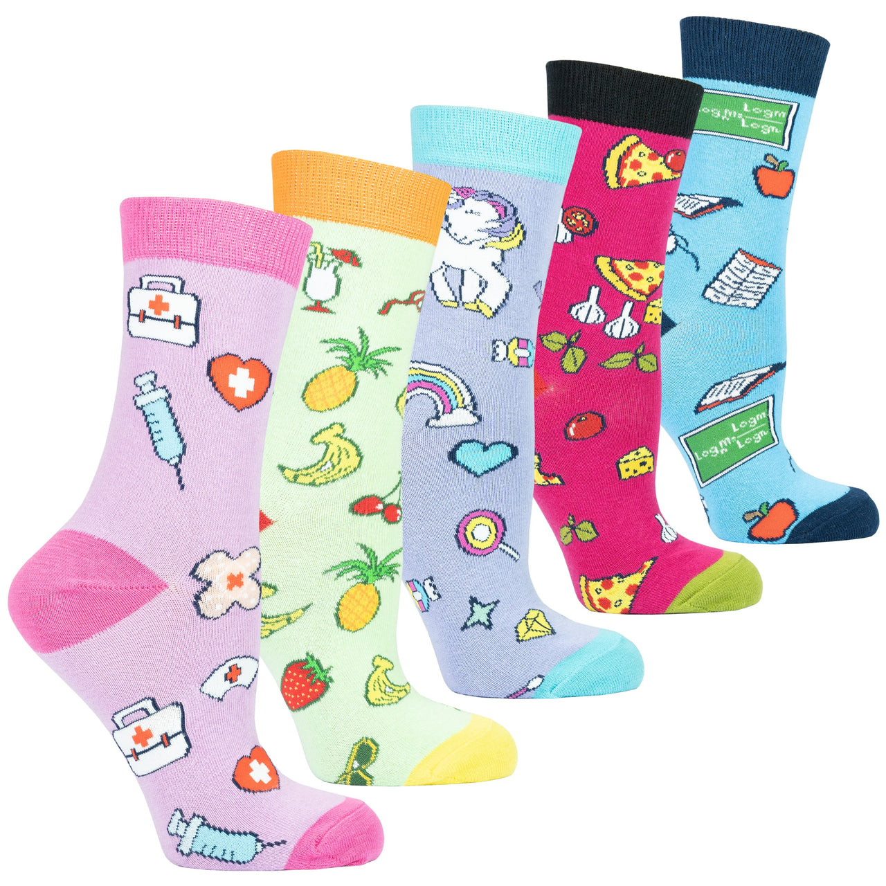 Women's Fun Socks Set - 5 PACK -