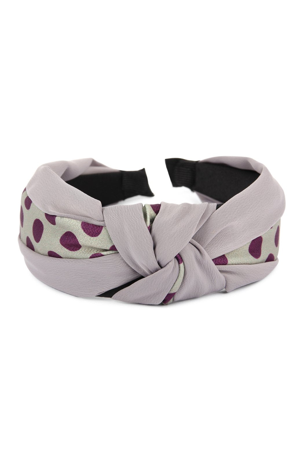 Riah Fashion - Half Tone Polka Dots Tied Hair Band - 5 COLORS