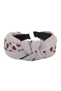 Thumbnail for Riah Fashion - Half Tone Polka Dots Tied Hair Band - 5 COLORS