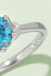 Thumbnail for 1 Carat Moissanite Contrast 925 Sterling Silver Ring