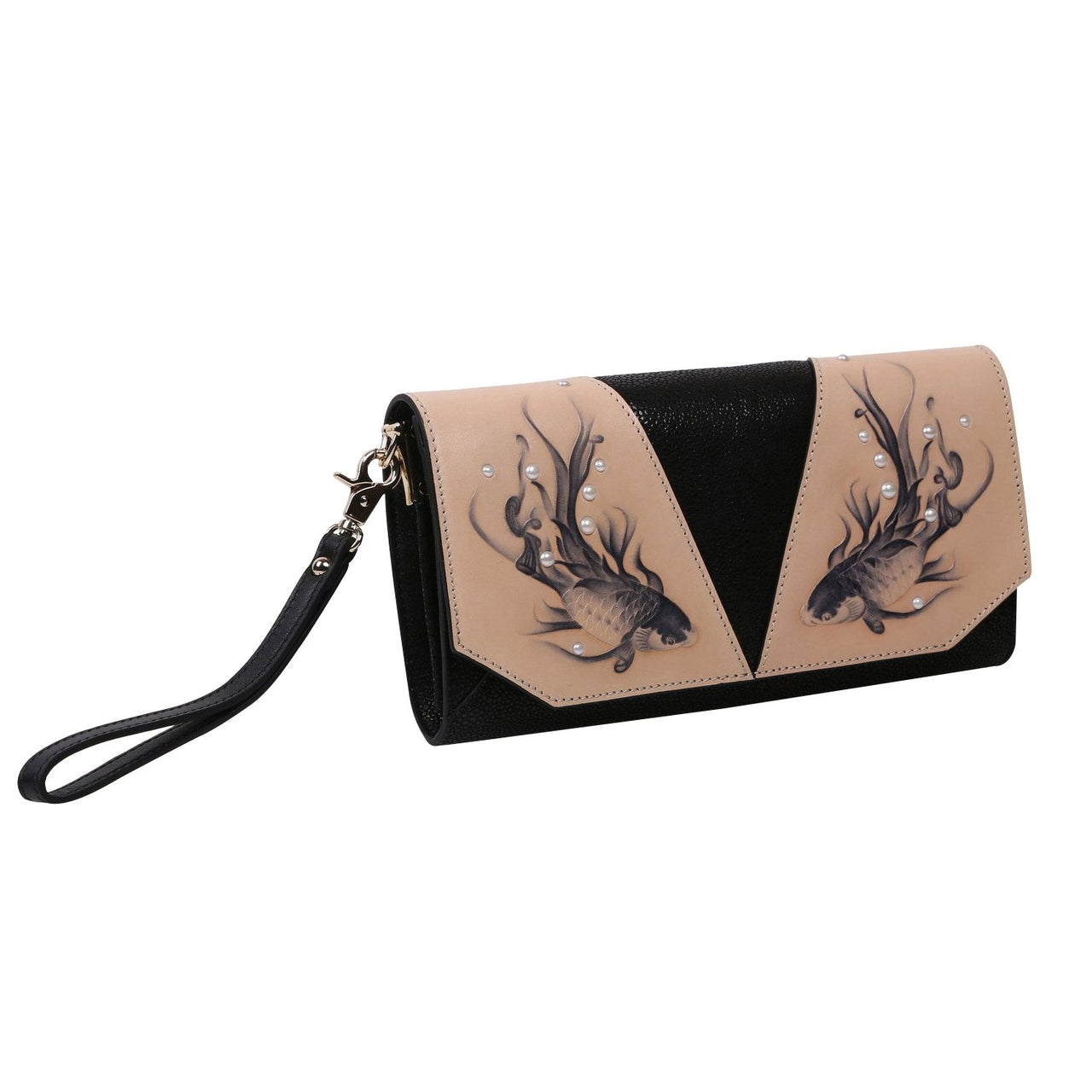 Bellorita - Fish Black Crossbody Clutch - 1 COLOR -