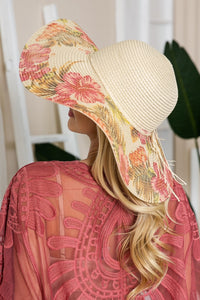 Thumbnail for Justin Taylor Floral Bow Detail Sunhat - T - 1 FLORAL -