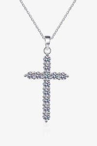 Thumbnail for Adored 925 Sterling Silver Cross Moissanite Necklace