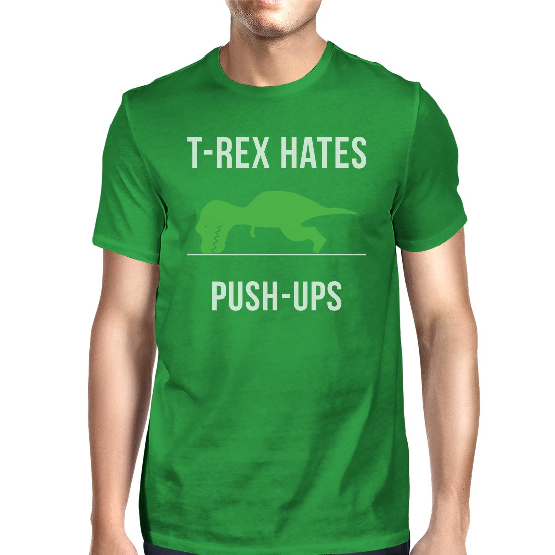 T-Rex Push Ups Mens Funny Workout Shirts Lightweight Cotton T-Shirt - 8 COLORS -