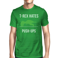 Thumbnail for T-Rex Push Ups Mens Funny Workout Shirts Lightweight Cotton T-Shirt - 8 COLORS -