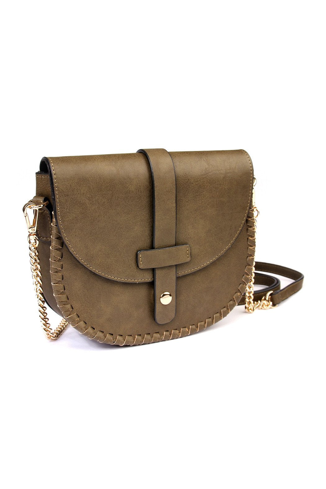 Riah Fashion - Faux Leather Crossbody Bag - 5 COLORS -