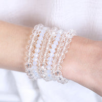 Thumbnail for Seven Lines Glass Beads Stretch Bracelet - 22 COLORS