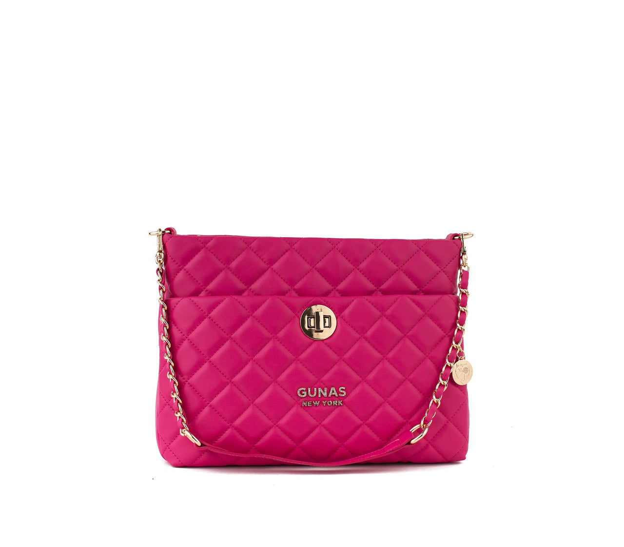 GUNAS NEW YORK - Koi - Pink Quilted Vegan Leather Purse - 1 COLOR -