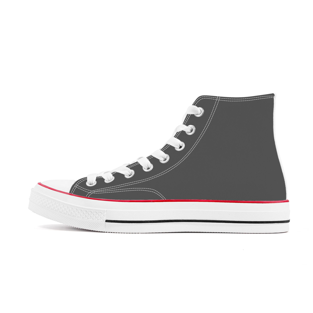 OOTO - GRAY ESCAPE - High Top Canvas Shoes - White soles - 1 COLOR -