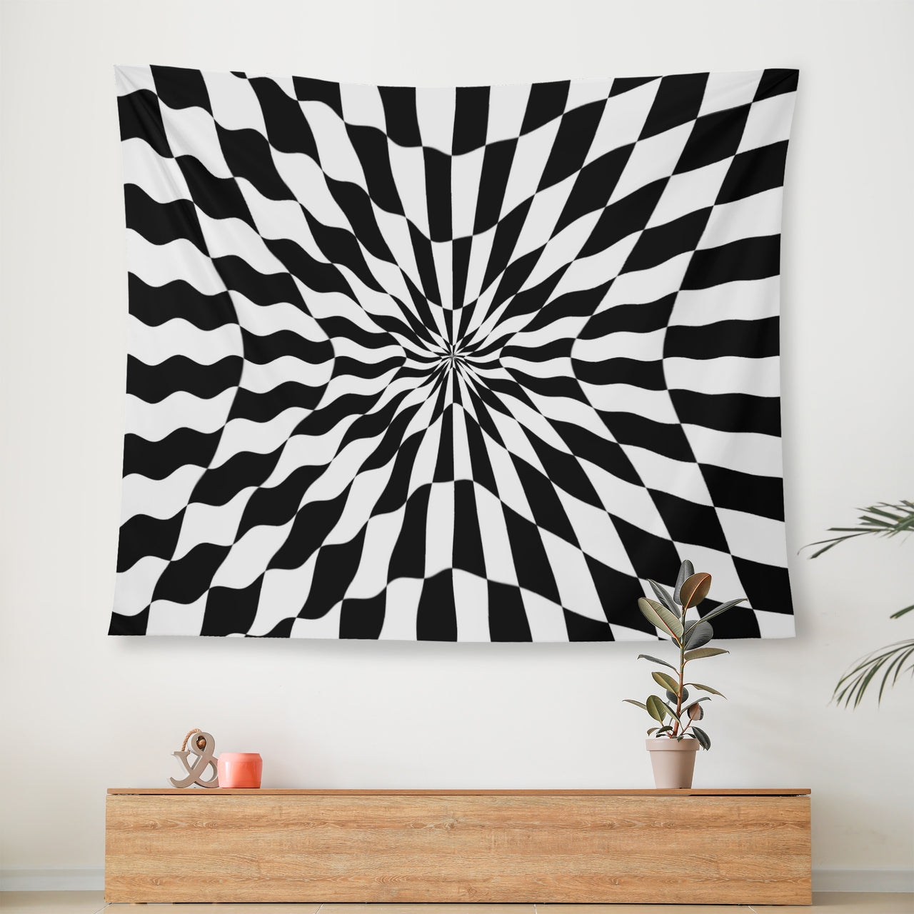 OOTO - CHECKERED PAST - D34 Wall Tapestry - 3 SIZES -