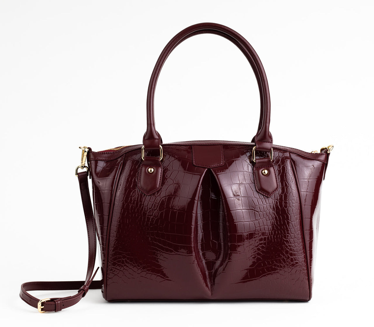 GUNAS NEW YORK - Madison - Burgundy Croc Vegan Bag - 1 COLOR -