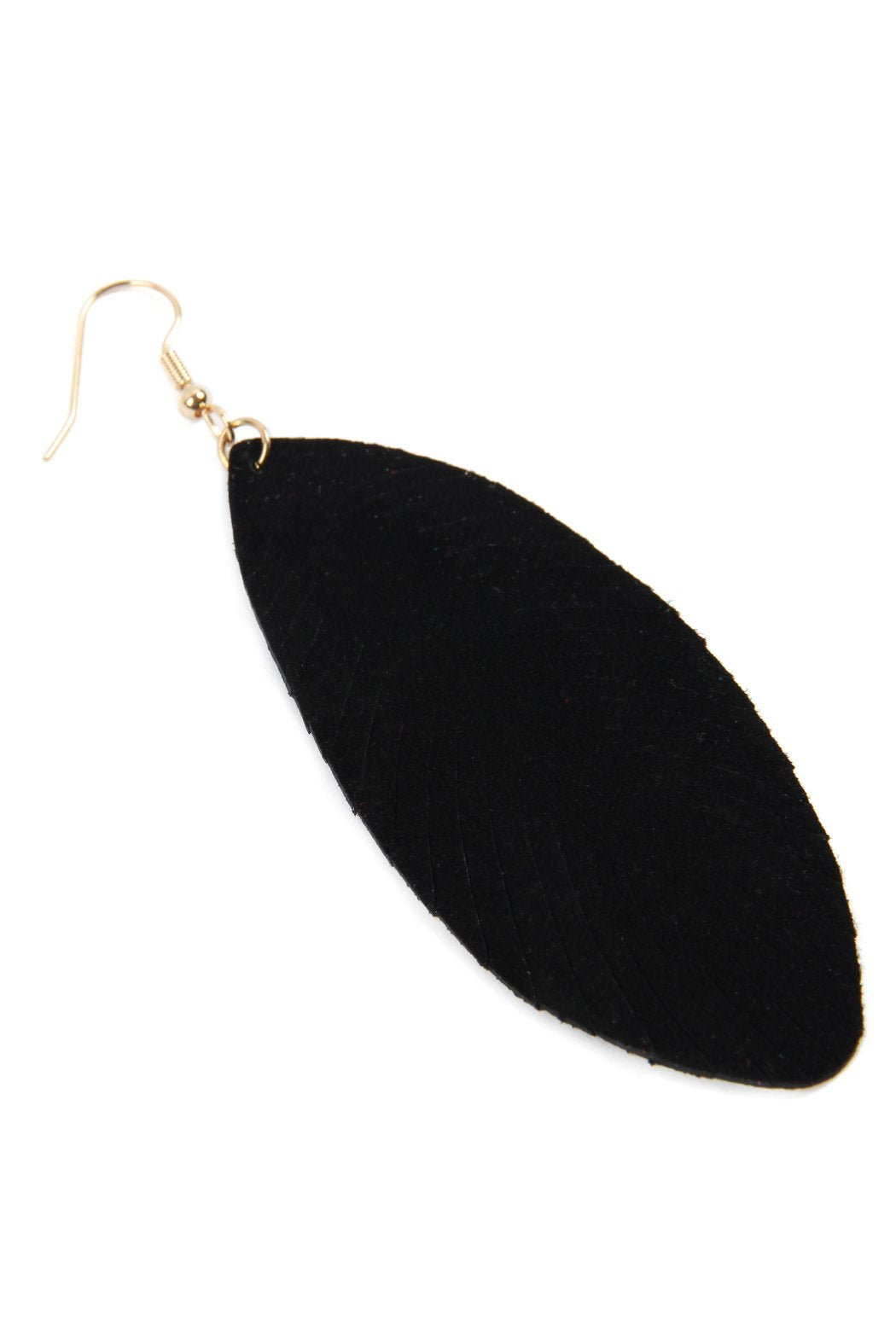 Fringe Leaf Leather Drop Earring - 8 COLORS -