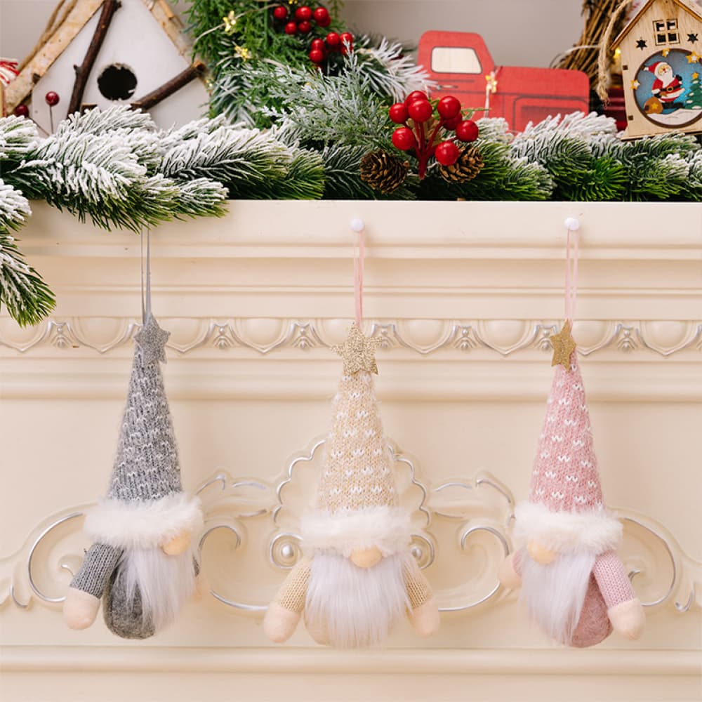 Assorted 2-Piece Gnome Hanging Ornaments - 7.9" - 2 PCS. - CHOOSE 1 GET 1 (RANDOM PICK) - [5-10 DAY DELIVERY] - T - 3 COLORS -