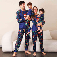 Thumbnail for MEN Reindeer Graphic Top and Printed Pants Set - T -