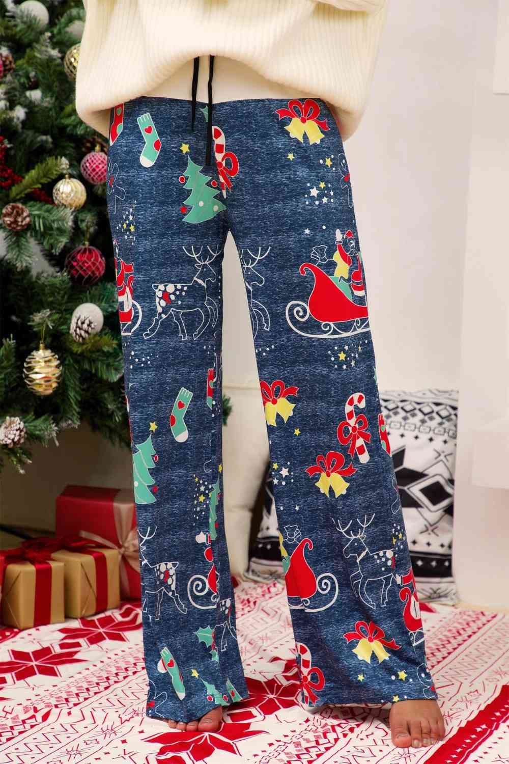 Christmas Straight Leg Pants - T - 3 COLORS -