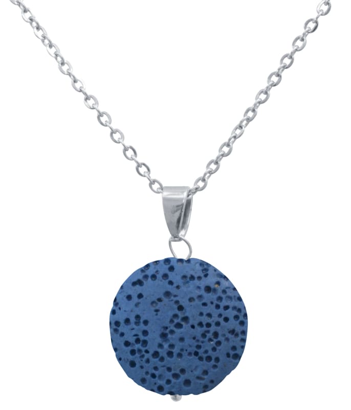 Blue Lava Stone Essential Oil Necklace -