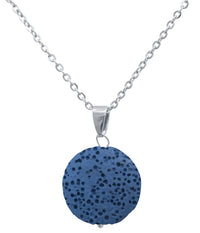 Thumbnail for Blue Lava Stone Essential Oil Necklace -