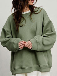 Thumbnail for Oversize Round Neck Dropped Shoulder Sweatshirt - T - 10 COLORS -