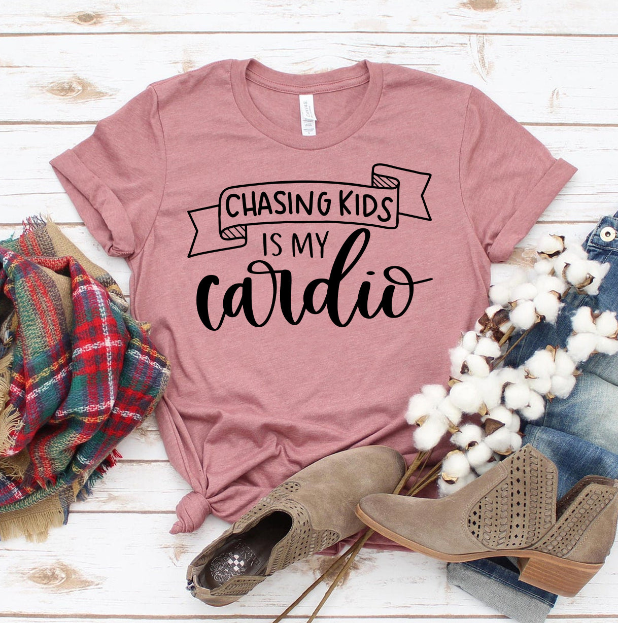 Chasing Kids Is My Cardio T-Shirt - 12 COLORS -