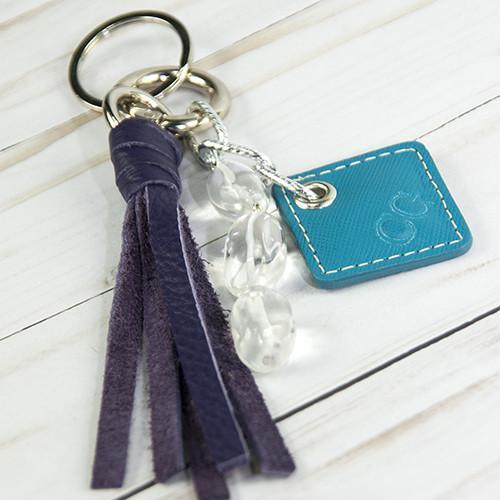 ClaudiaG - Lucca Leather Bag Charm-Purple - 1 COLOR -