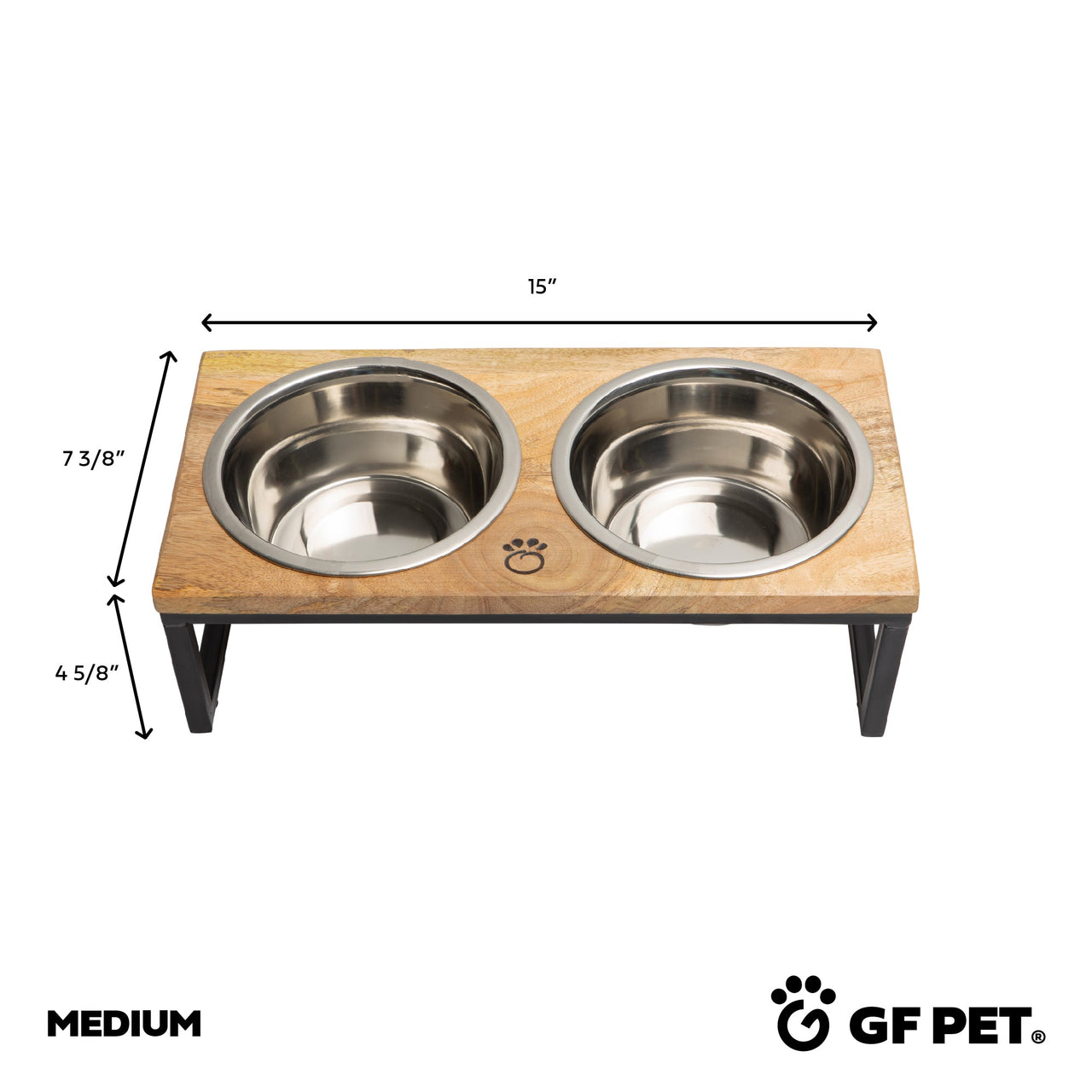 Wood & Metal Elevated Feeder - 4 SIZES/HTS -