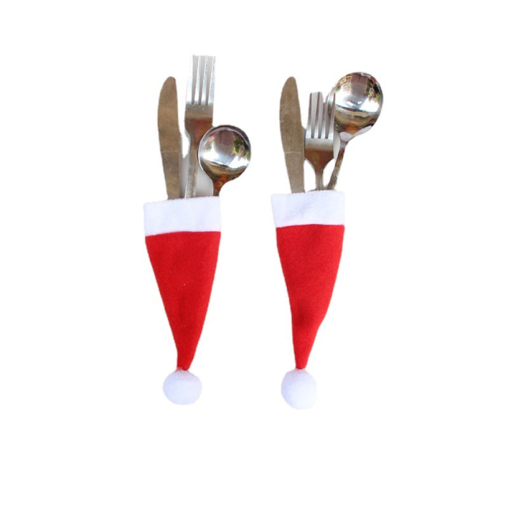 20-Piece Christmas Hat Cutlery Holders - 4.7" - 20 PCS. - [5-10 DAY DELIVERY] - T - 1 COLOR -