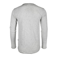 Thumbnail for Mens Long Sleeve Crewneck Oil Wash Vintage Raw Edge Hem T Shirt - 1 COLOR