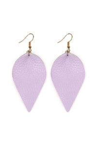 Thumbnail for Teardrop Shape Pinched Leather Earrings - 18 COLORS -