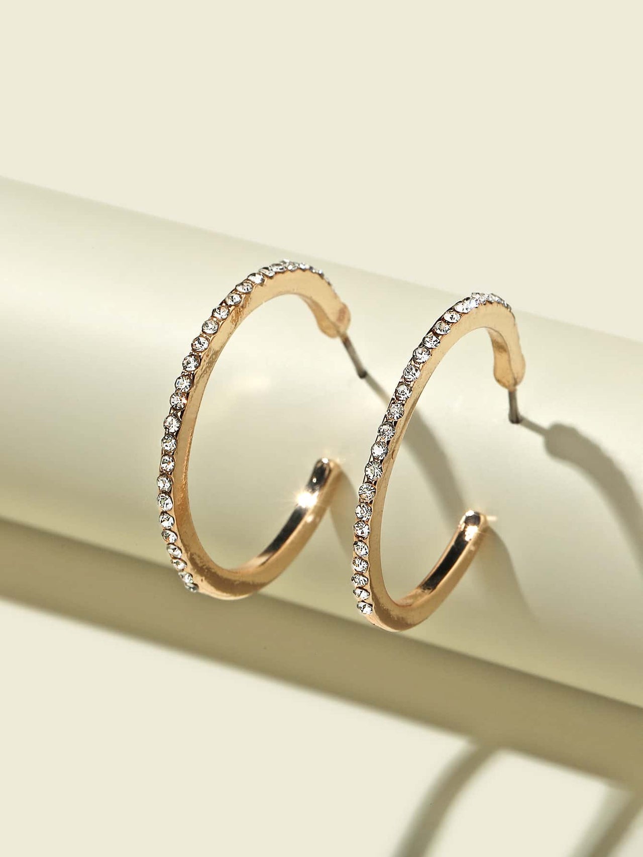 Classic Sparkle Hoop Earrings -