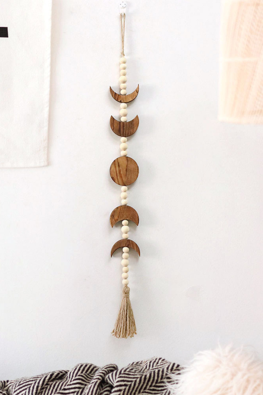 Wooden Tassel Wall Hanging - W 2.75" X L 29.5" - T - 2 COLORS -