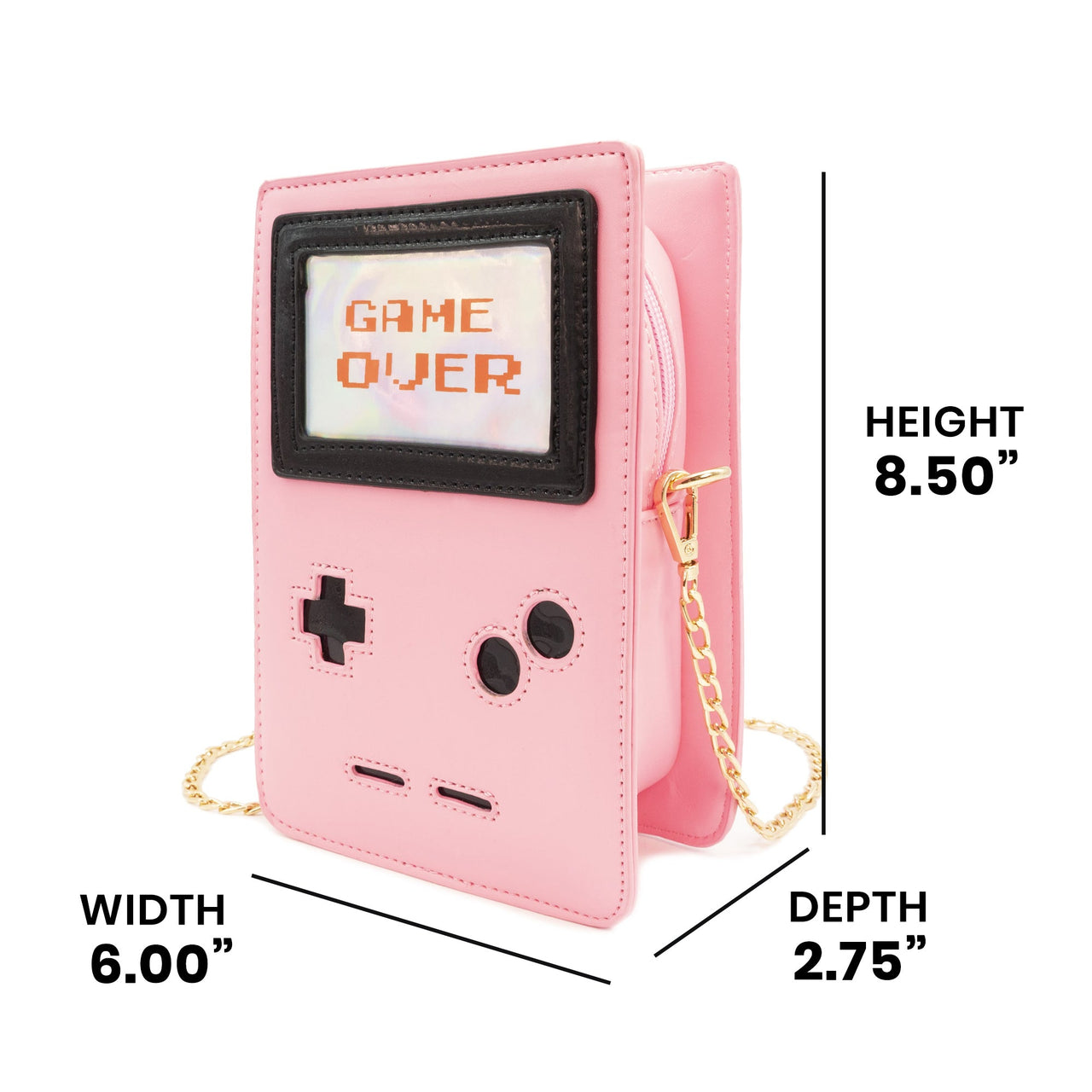 Retro 8-Bit Gamer Handbag Pink -