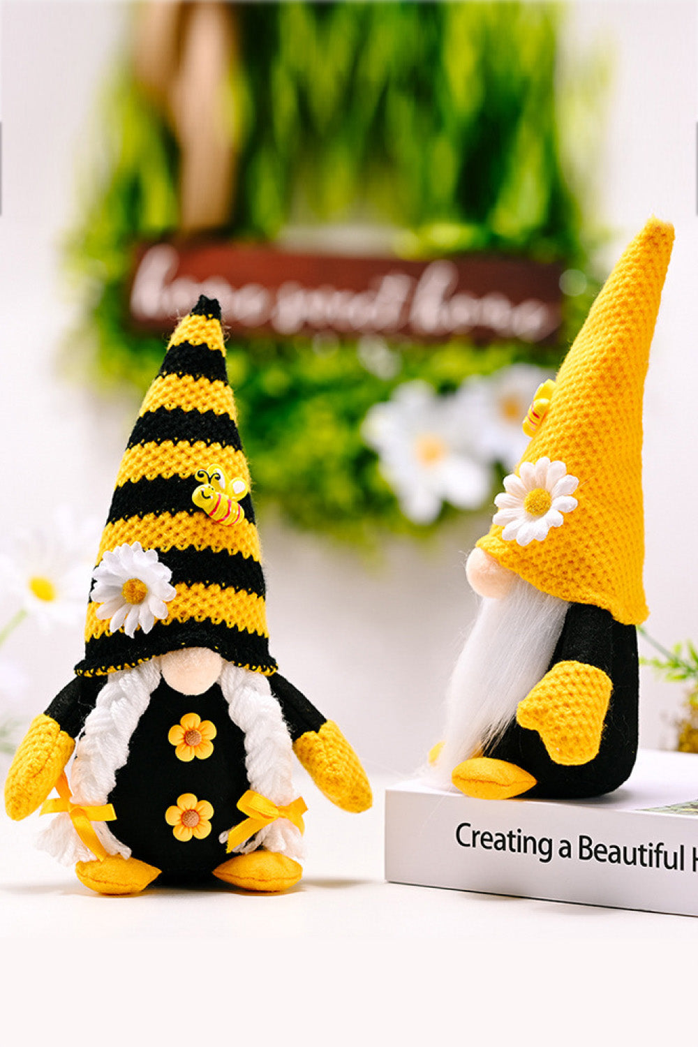 Bee and Flower Decor Gnomes - 10.2" - 2 TYPES - [5-10 DAY DELIVERY] - T -