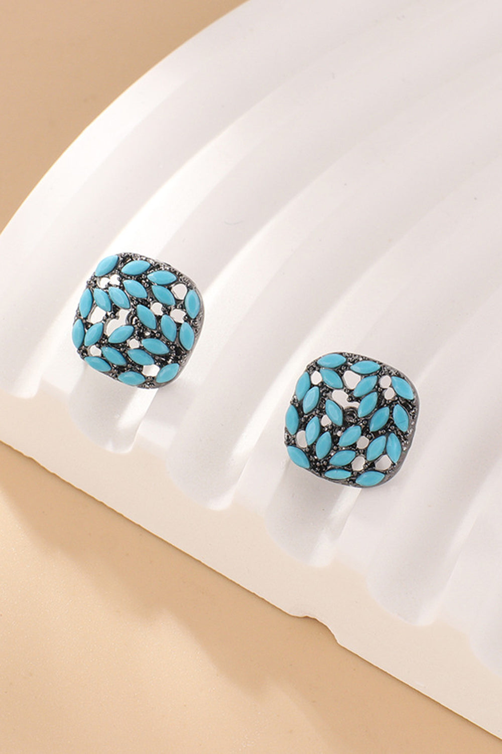 Turquoise Stud Earrings - T - 8 STYLES -