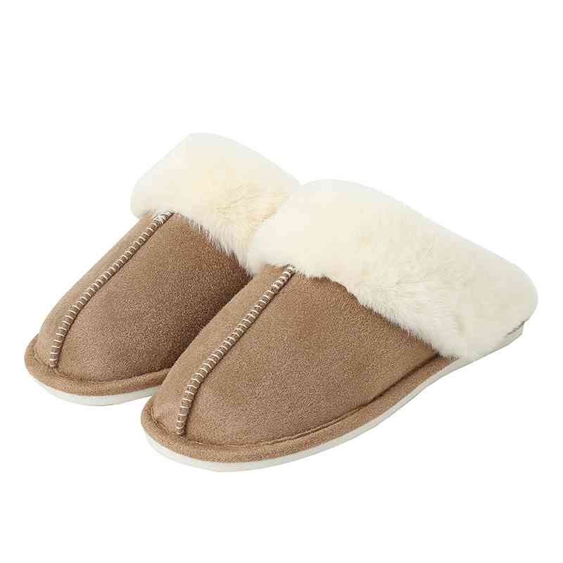 Faux Suede Center Seam Slippers - T - 5 COLORS -