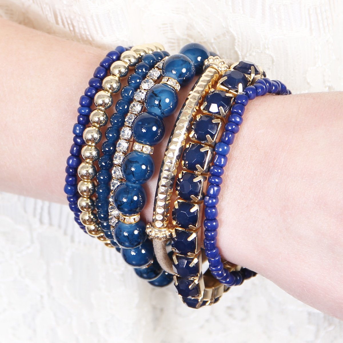 Multicolor Beaded Stretch Bracelet  - 26 COLORS